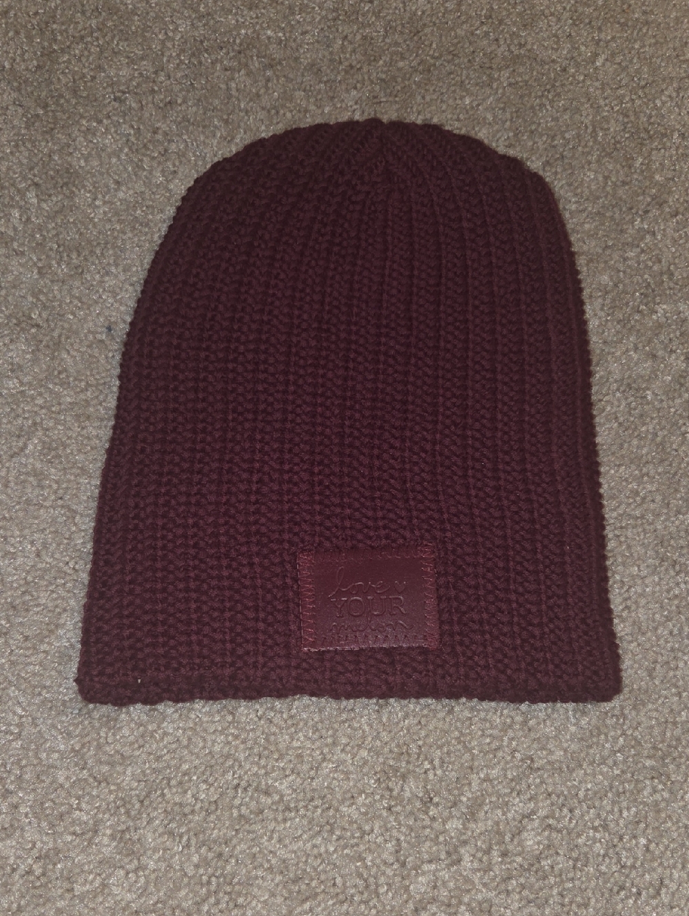 Love Your Melon Burgundy Knit Beanie
